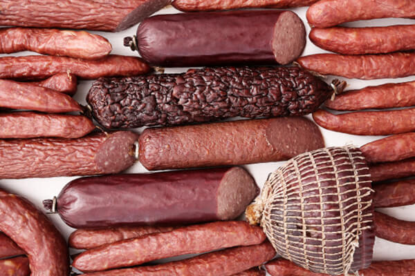 different kinds of sausages