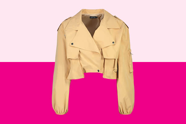 beige crop jacket